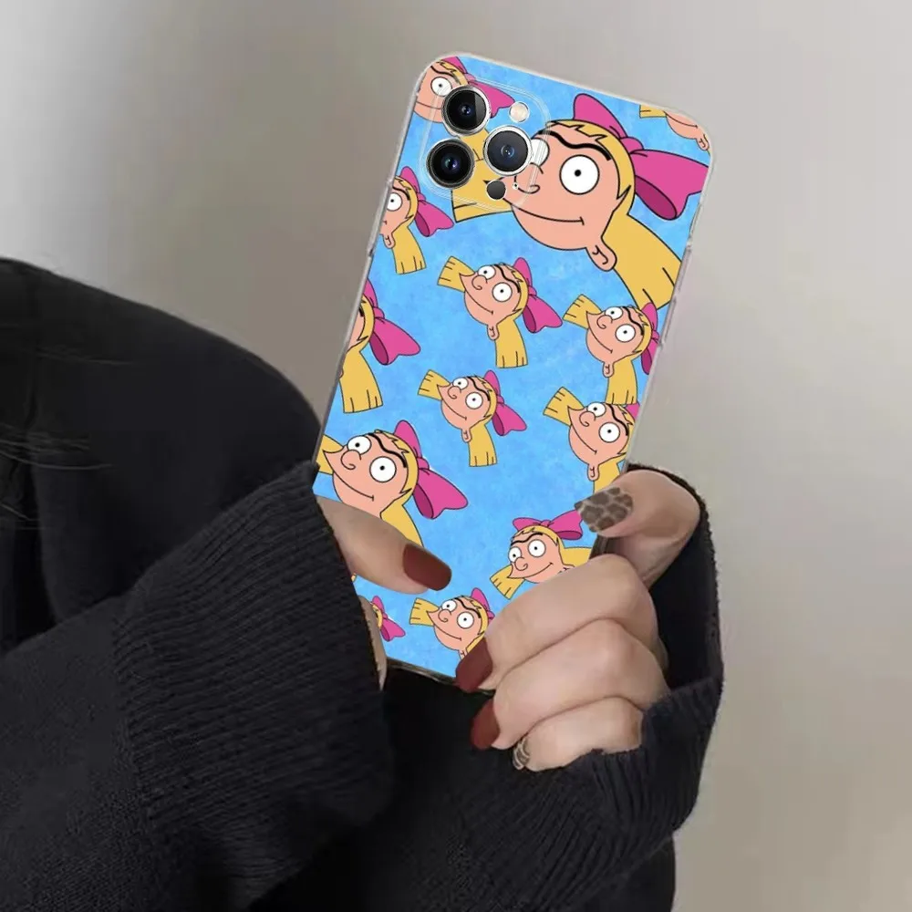 Hey Arnold Helga Bonito Phone Case For IPhone 16 15 8 7 6 6S Plus X SE XR XS 14 11 12 13 Mini Pro Max Mobile Case