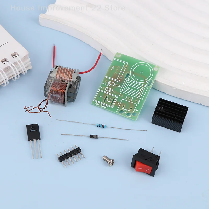 15KV สูงความถี่ DC แรงดันไฟฟ้า Arc IGNITION Generator อินเวอร์เตอร์ Boost Step Up 18650 ชุด DIY U Core Transformer Suite 3.7V
