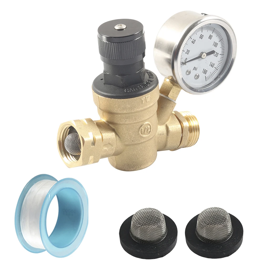 

Автодом, кемпер, туристические прицепы, клапан регулятора давления воды на колесах с ручкой, регулируемые силиконовые манометры масла, комплект разъемов 3/4 дюйма