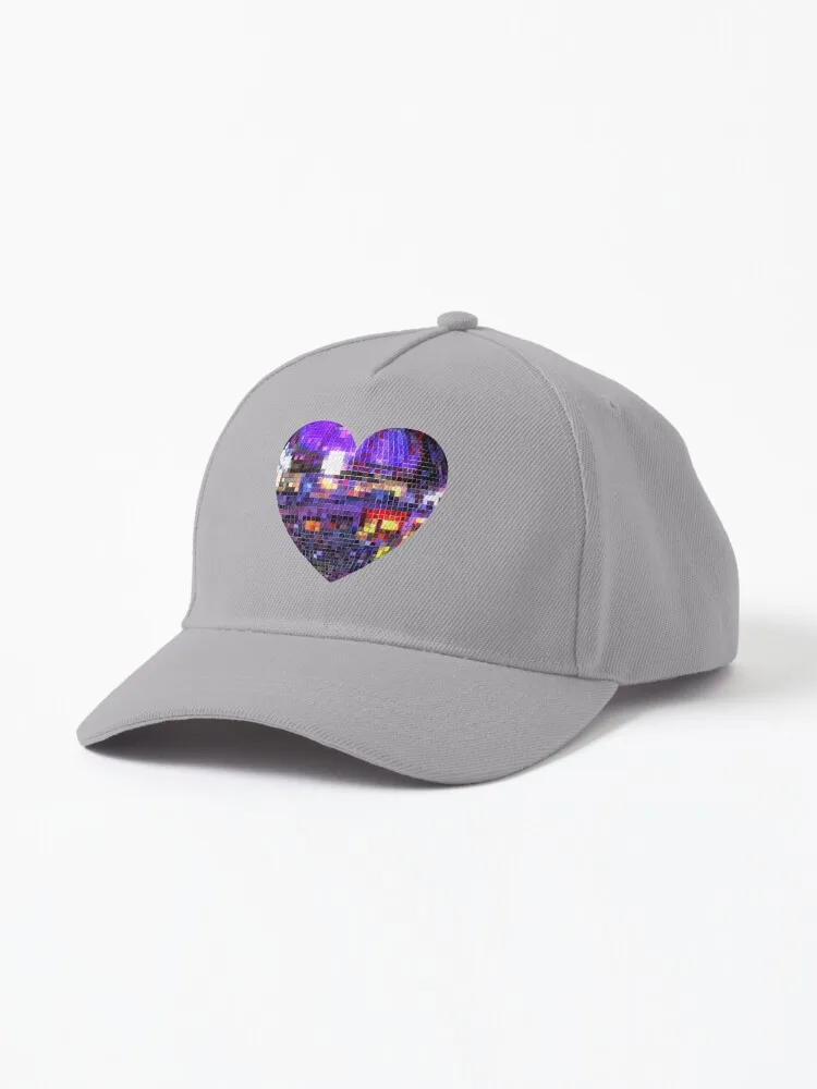 Purple Disco Ball Heart Cap For Women Men Hip Hop Cap Street Baseball Hat New Fashion Hat