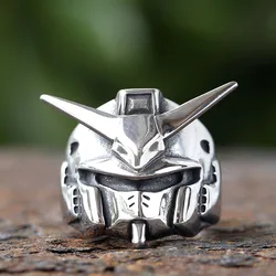 2024 New Vintage punk warrior mask ring for  Men's Women's Rings Travel Party Anniversary Gift Jewelry