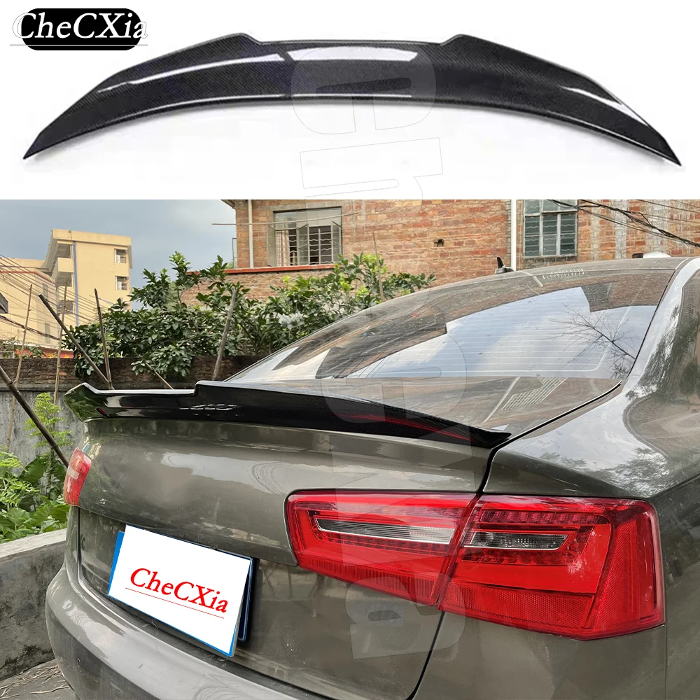 Suitable For Audi A6 S6 C7 2012-2016 Sedan PSM Style Genuine Carbon Fiber Forged Carbon Fiber Trunk Cover Spoiler Tail Wing - Image 4