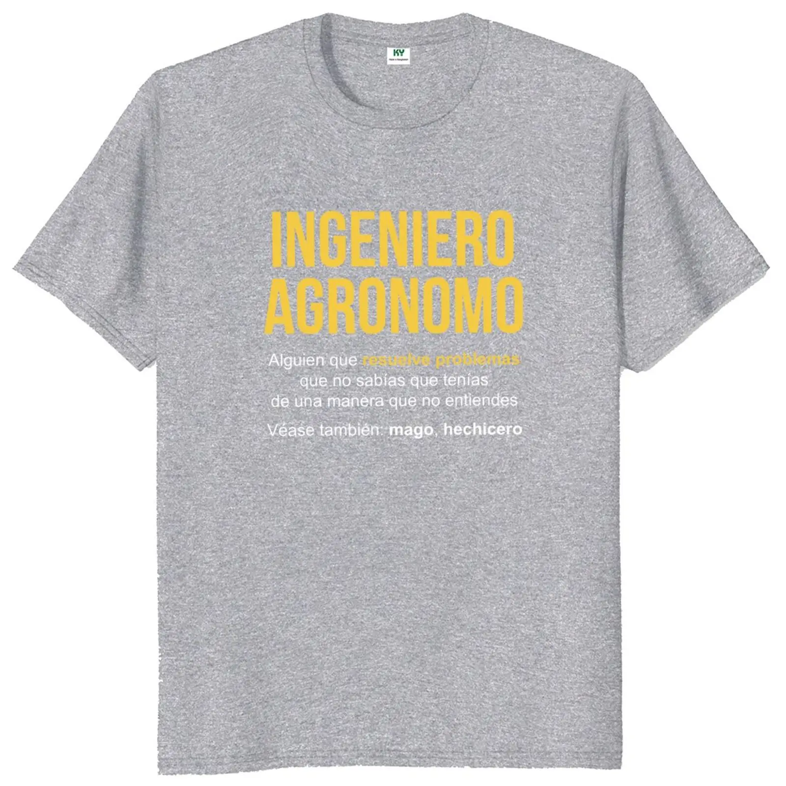 Ingeniero Agronomo T Shirt Spanish Texts Agricultural Engineer Gift Short Sleeve 100% Cotton Unisex Summer T-shirts EU Size