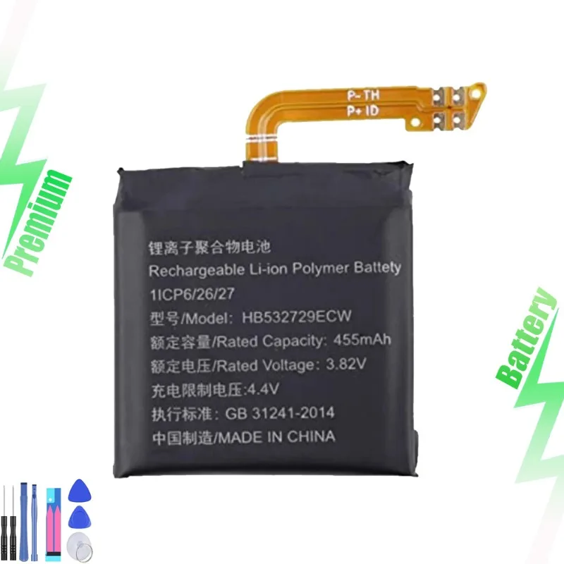 

HB532729ECW 455mAh battery, suitable for watch GT2 battery 46mm, high quality, durable N