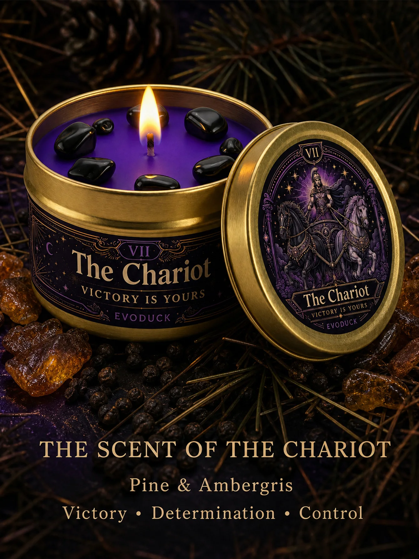 EVODUCK La Candela Tarot Carro - Black Tin Candle recensione e prezzo