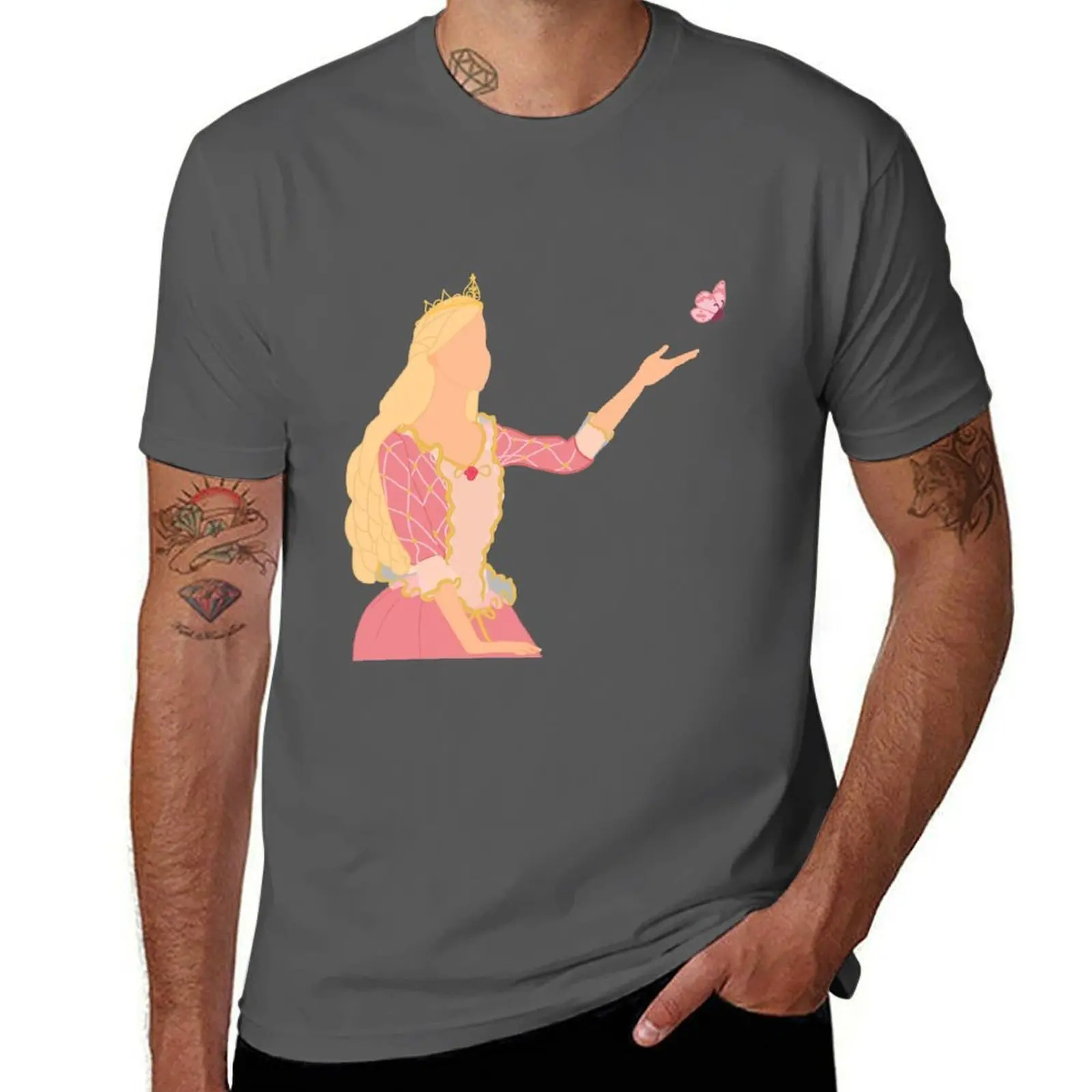 

Anneliese from princess and the pauper with butterfly T-Shirt cotton t shirt pack t shirt men 100% cotton luxury brand T-Shirt