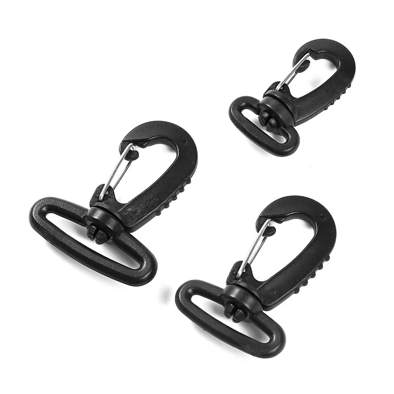 Outdoor Rotating Hook 20~51mm Black Plastic Shrimp Hook Buckle Backpack Bag Computer Bag Hook