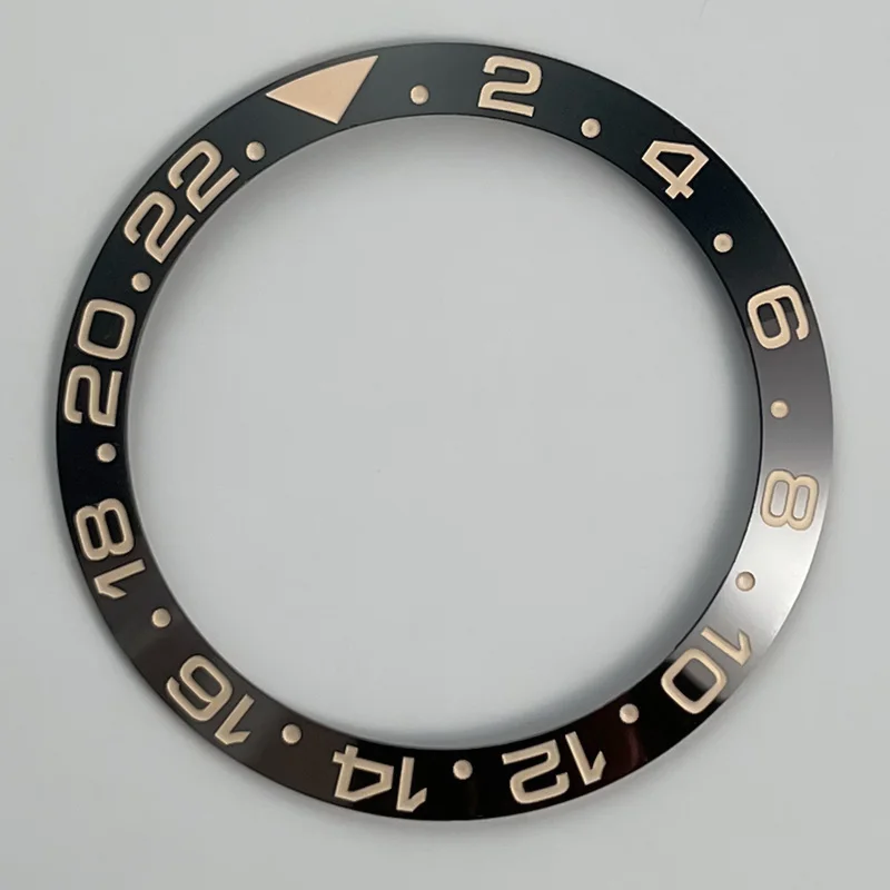 Anello per inserto lunetta per orologio in ceramica da 38 mm per cassa dell'orologio Pendenza in lega adatta per NH35 NH34 GMT Orologio da uomo subacqueo Parte Acce