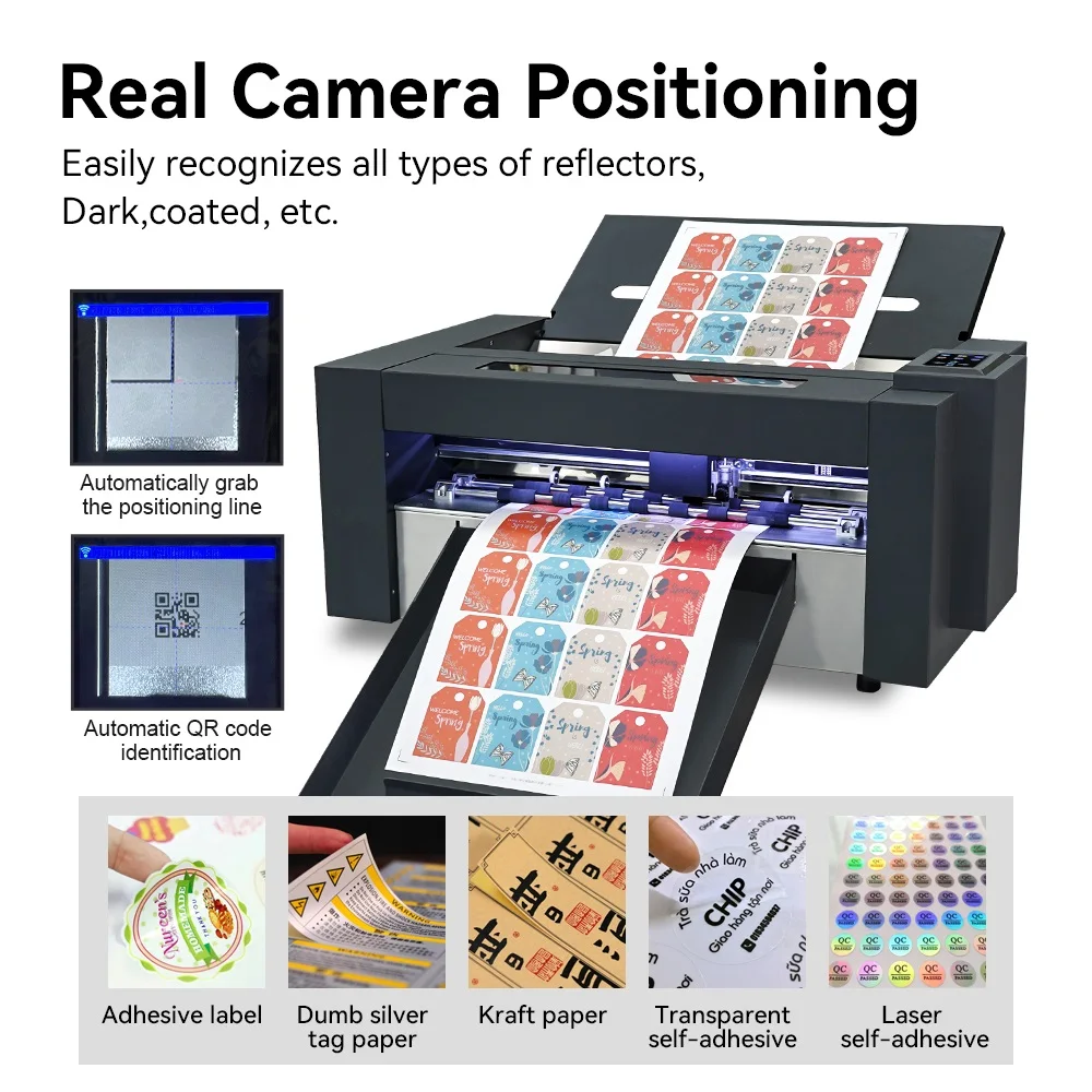 ZD350 Ultra Automatic Feeding Cutting Machine Servo Motor Sheet Sticker Cutter Plotter CCD Digital Die Cutting Machine