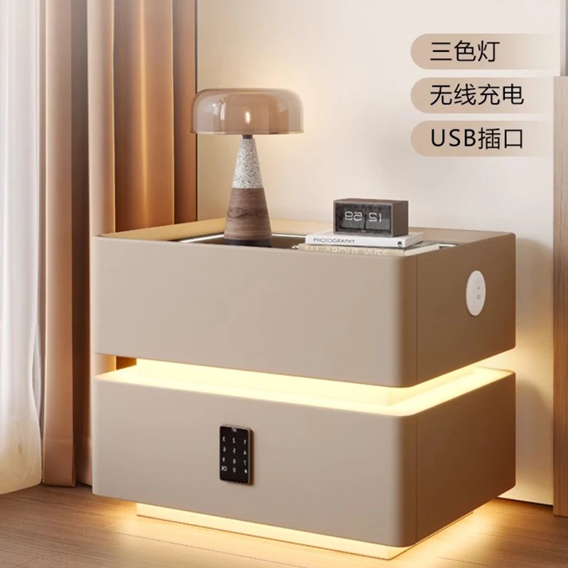 Desk Small Smart Bedside Table Storage Drawers Bed Side Night Desk Table White Tables Mesa De Cabeceira Bedroom Furniture