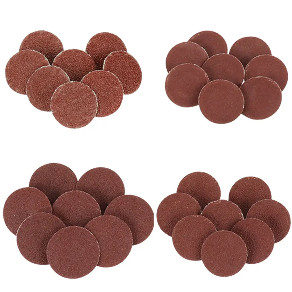 1 inch 25mm Roll Lock R-Type Quick Change Discs Granular Sandpaper Metallic Wood Polishing Accessories Grinding Disc 20Pcs