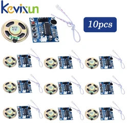 1-10pcs ISD1820 recording module voice module the voice board telediphone module board with Microphones + Loudspeaker