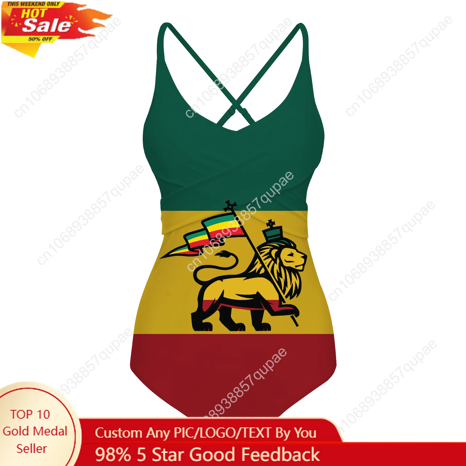 

Reggae Rastafarian Rasta Lion Of Judah Swimsuit Womens Sling Swimsuits Sexy Swimwear Pool Beach Bikini Summer Bathing Suits