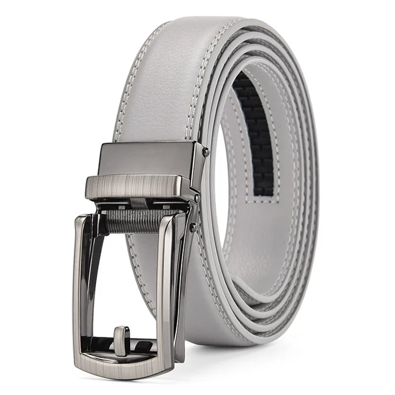 Men Belt Top quality cow genuine leather men\'s belt cowhide strap for male automatic buckle belts for men alloy buckle belt