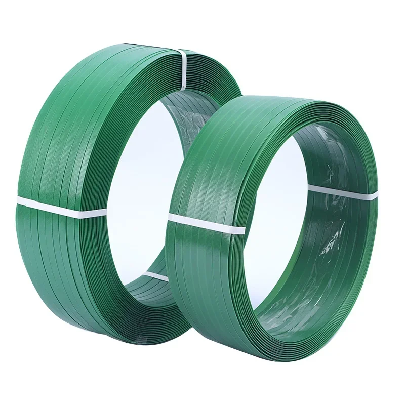 Green PET Plastic Steel Packing Belt Slate Furniture Heavy Industrial Logistics Transportation Carton Packing Weaving Rope Belt