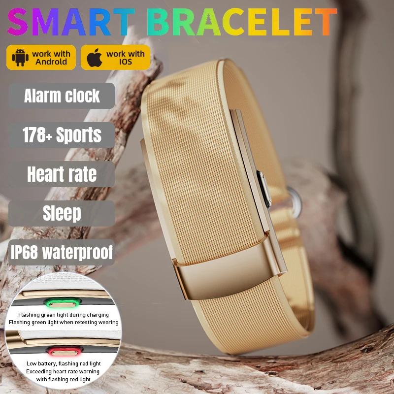 

25 Days Battery Life Smart Band IP68 Heart Rate Sleep Monitoring 178+ Sports Modes Smart Bracelet Designed For Fitness Trackers