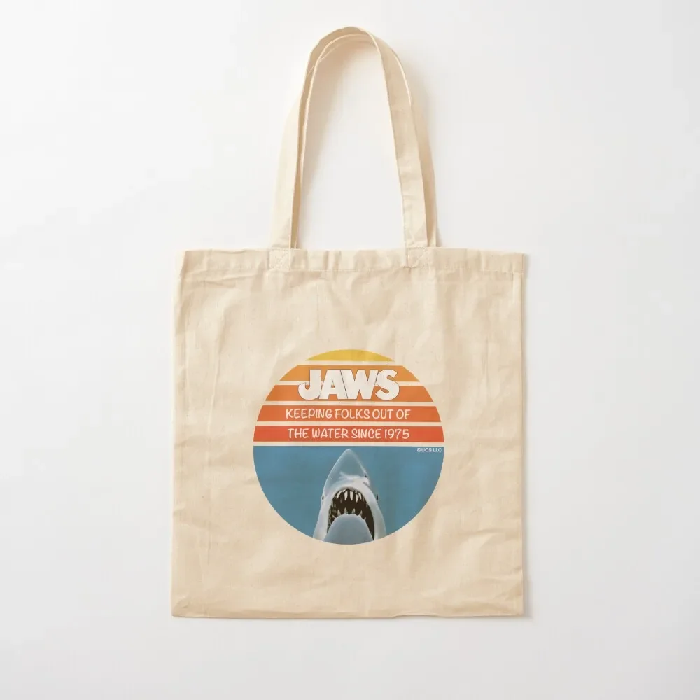 

JAWS: Keeping Folks Out Of The Water Since 1975, Shark Movie Tote Bag eco pack cloth bag woman Tote Bag