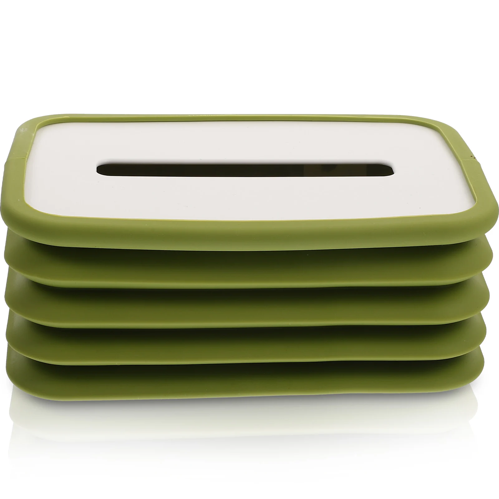 

Folding Tissue Box Silicone Paper Towel Dispenser Napkin Holder Compact Washable Storage Case For Home Office Bedroom