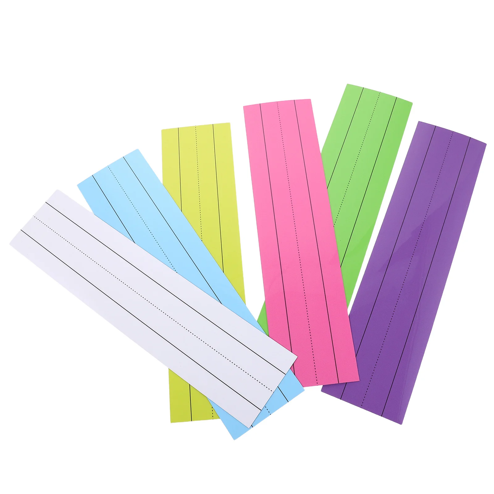 6 szt. Magnetycznych naklejek na tablicę - Elastyczna taśma do pisania z 4 przegródkami - Przenośna tablica suchościeralna do nauki w szkole i biurze