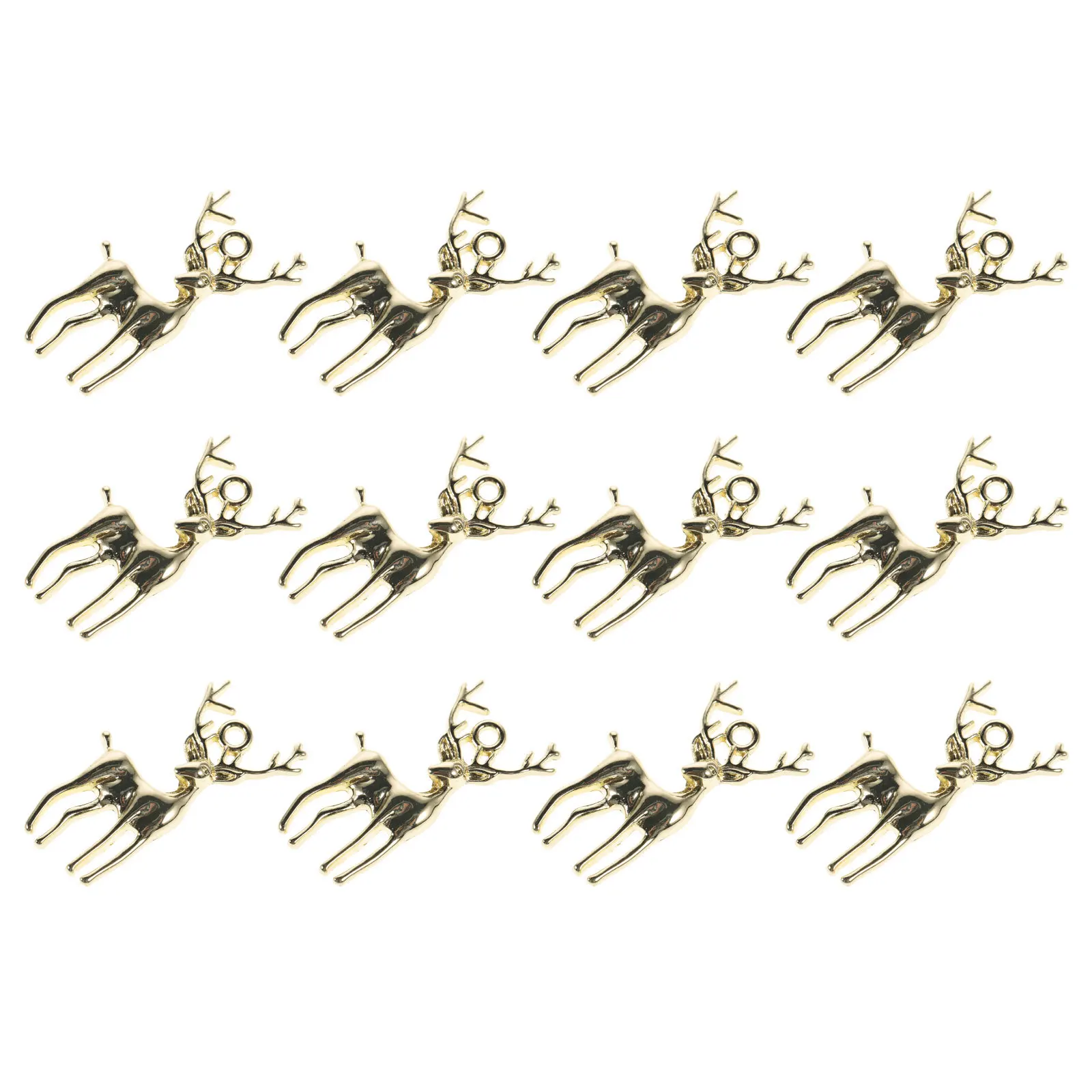 12Pcs Deer Alloy Pendant Accessories Lightweight Vintage DIY Jewelry Making Supplies Fawn Earrings Charms for Keychains - Image 2
