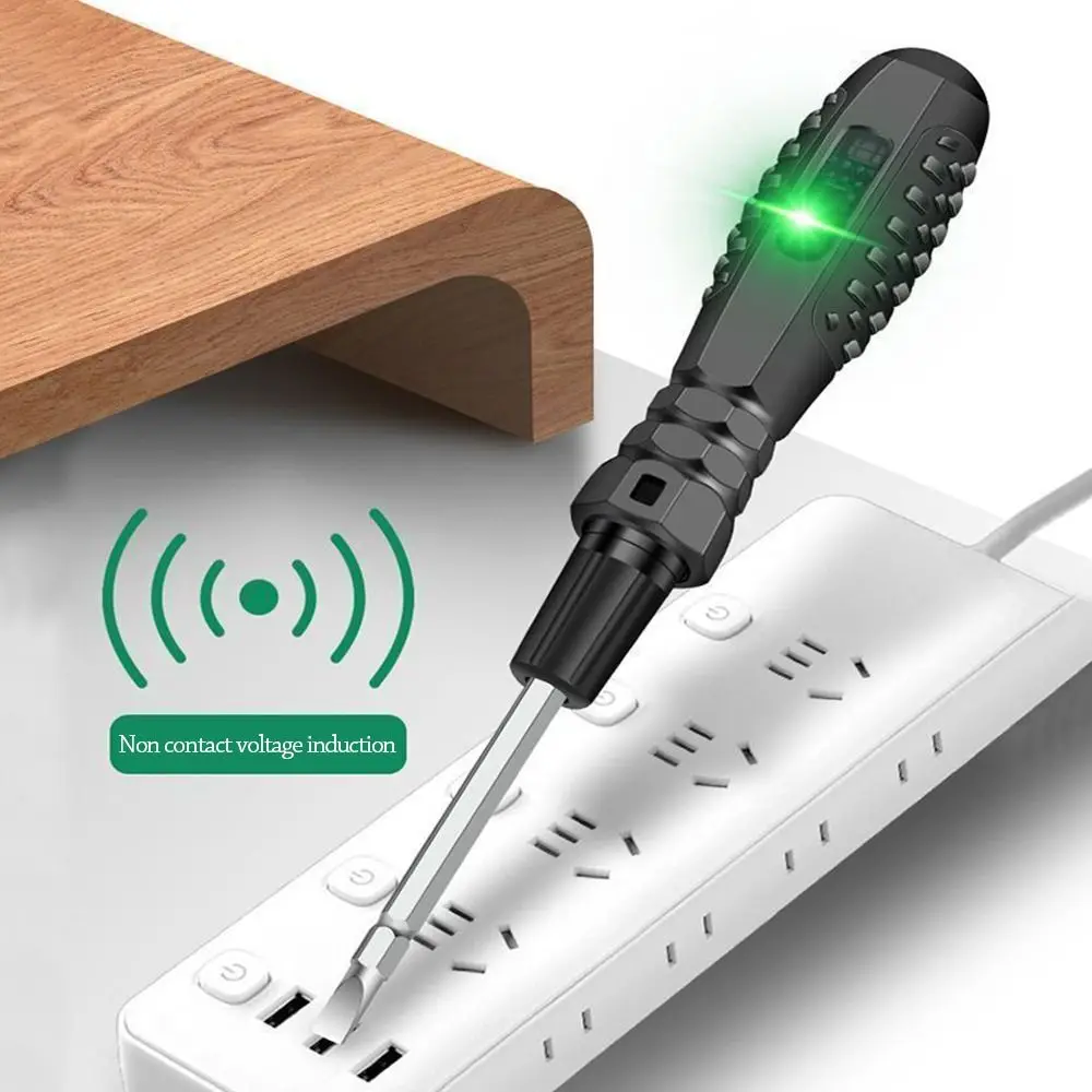 2 في 1 قلم اختبار كهربائي مع مؤشر ذكي التعريفي مفك متعدد الوظائف كلمة/قلم كاشف جهد متقاطع