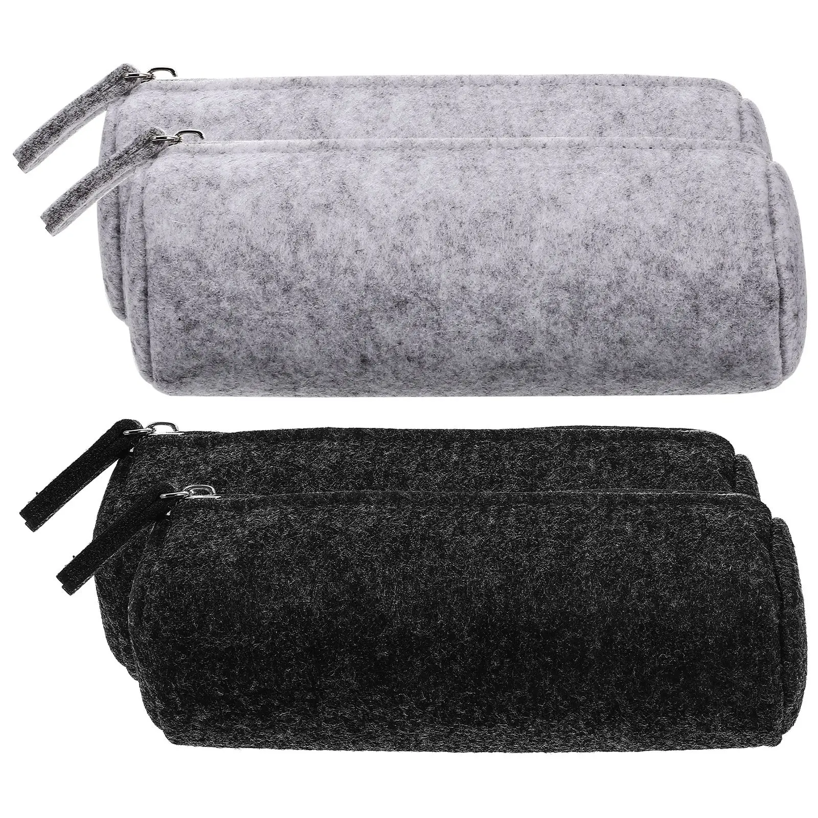 

4 Pcs Convenient Stationery Case Felt Pencil Makeup Storage Bag Student Large Capacity