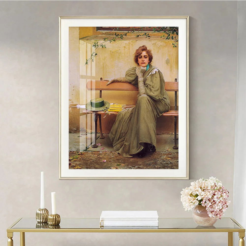 

Vittorio Matteo Corcos Antique Print Art Poster Dreams Sogni Canvas Painting Decor Wall Stickers Gift