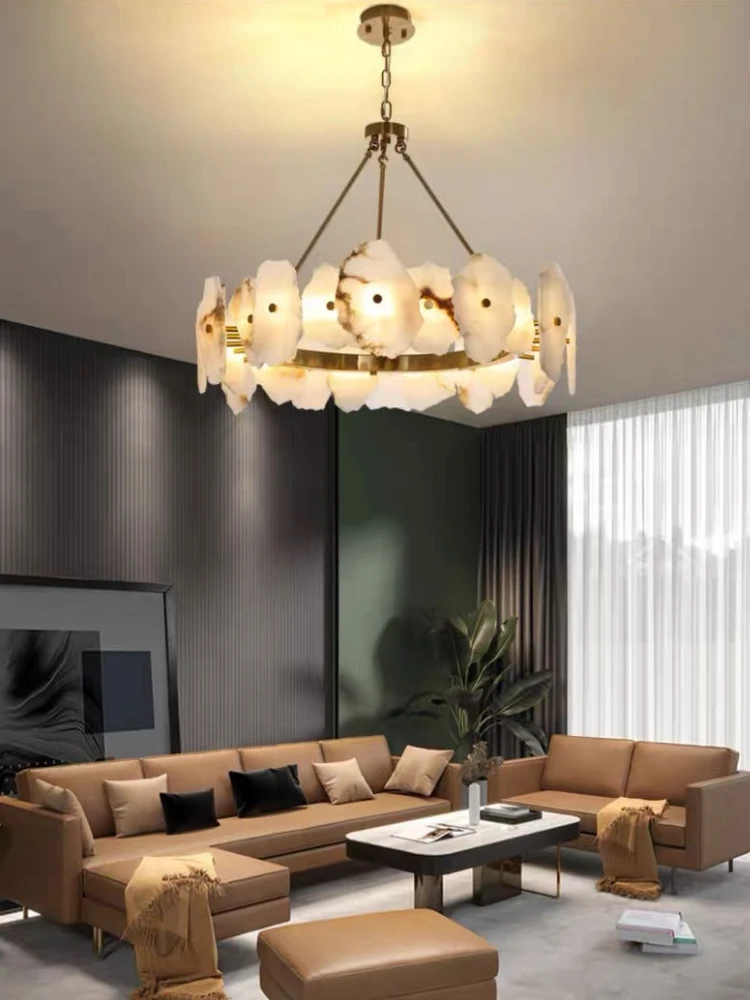 

SANDYHA Nordic Cloudstone Pendant Light Living Room Decoration LED Lamp Restaurant Hanging Chandelier Bedroom Lighting Fixtures