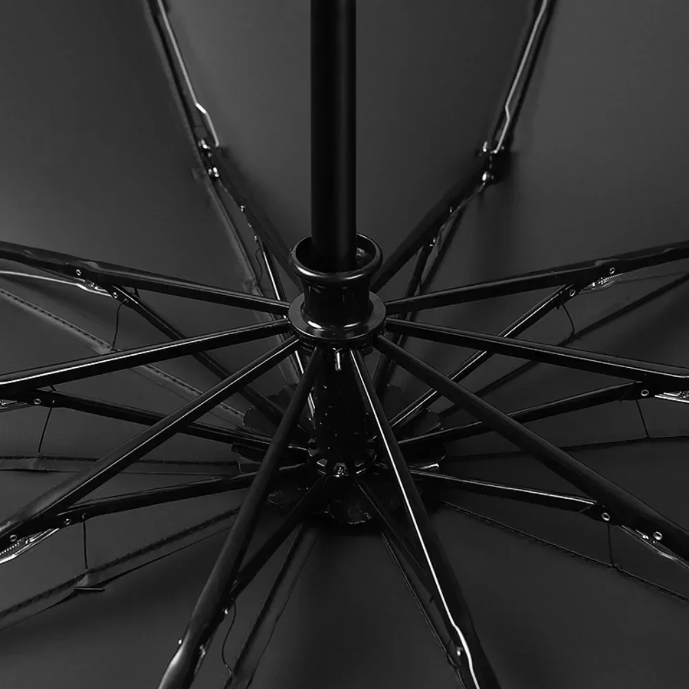 Folding Automatic Umbrella Business UV Protection Sunshade with Led Lighted & Windproof Reflective Stripe Rain Umbrella Reverse