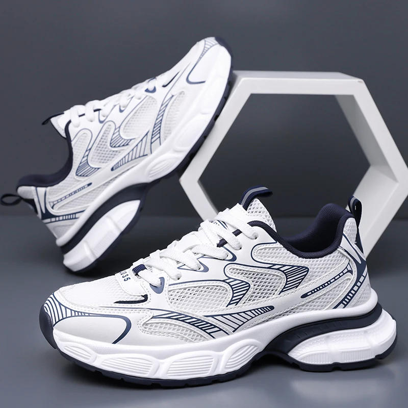 

Новинка 2024 года: мужские массивные кроссовки — спортивные кроссовки большого размера на толстой подошве для походов на открытом воздухе, повседневная обувь и кроссовки для бега, парные кроссовки