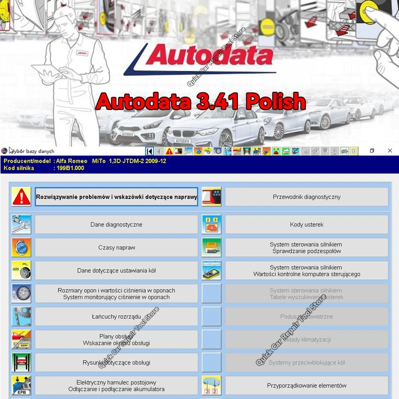 Autodata 3.41 Polish Auto Car Repair diagnosis Software wiring diagrams data Autodata Update To 2012 year