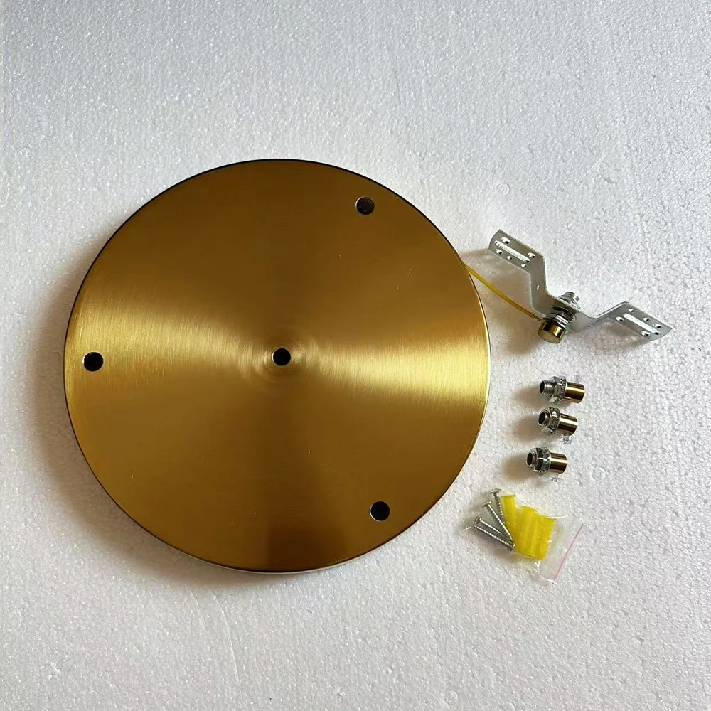 10/12/15/20/25/30cm Brass Ceiling Plate Wall Sconce LED Base Vintage Pendant Lamp Disc Base Ceiling Canopy+Lock Wire Lamp Base