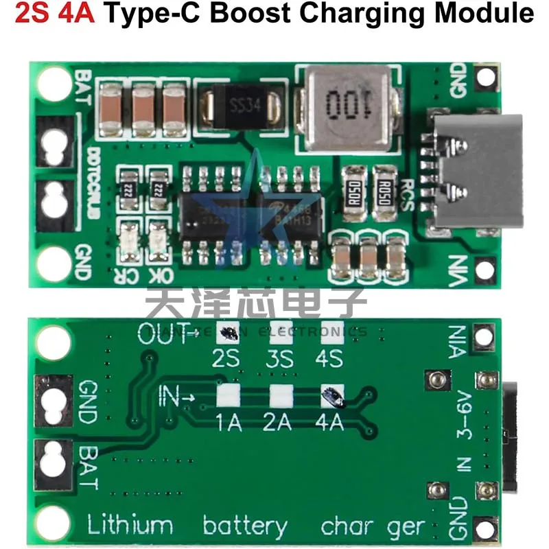 2 Strings Van 3 Strings 4 Strings Lithium-Ion Acculader Acculader Accu Protection Board Typec Usb Boost Oplaadbord DC3-5V