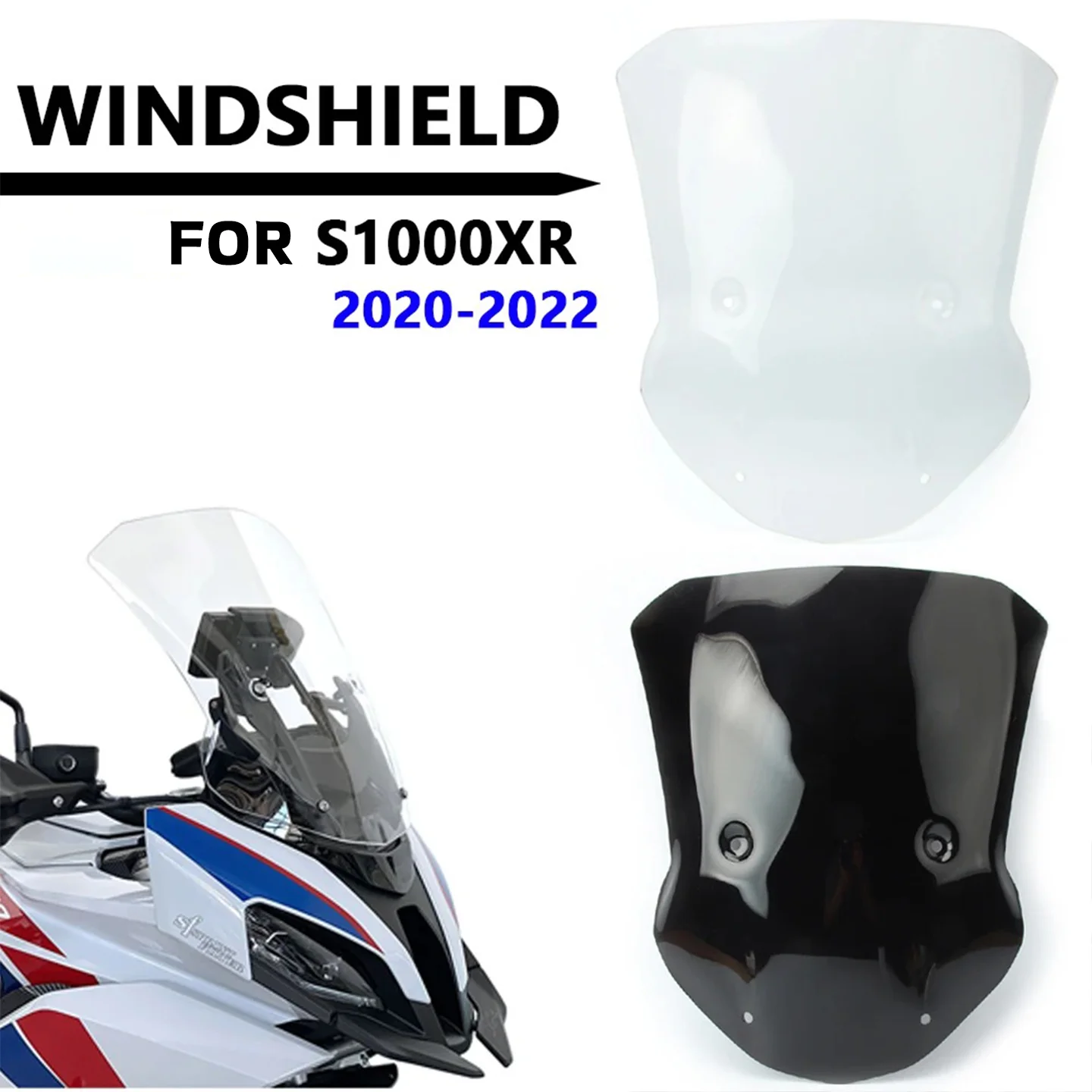 For BMW S1000XR S1000 XR Thicken Large Windshield Windscreen Wind Deflectors S 1000XR 20-2022 Wind Shield Screen Protector Parts