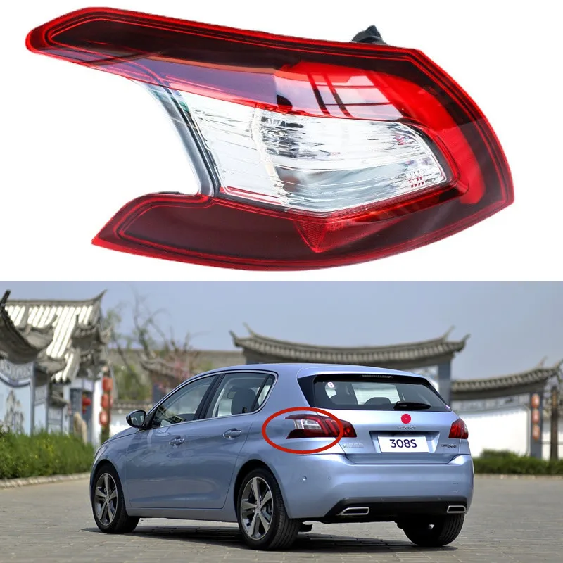 Outside taillight For Peugeot 308S 2014 2015 Car Accessories Tail Light Assembly brake light Turn signal lamp Backing light