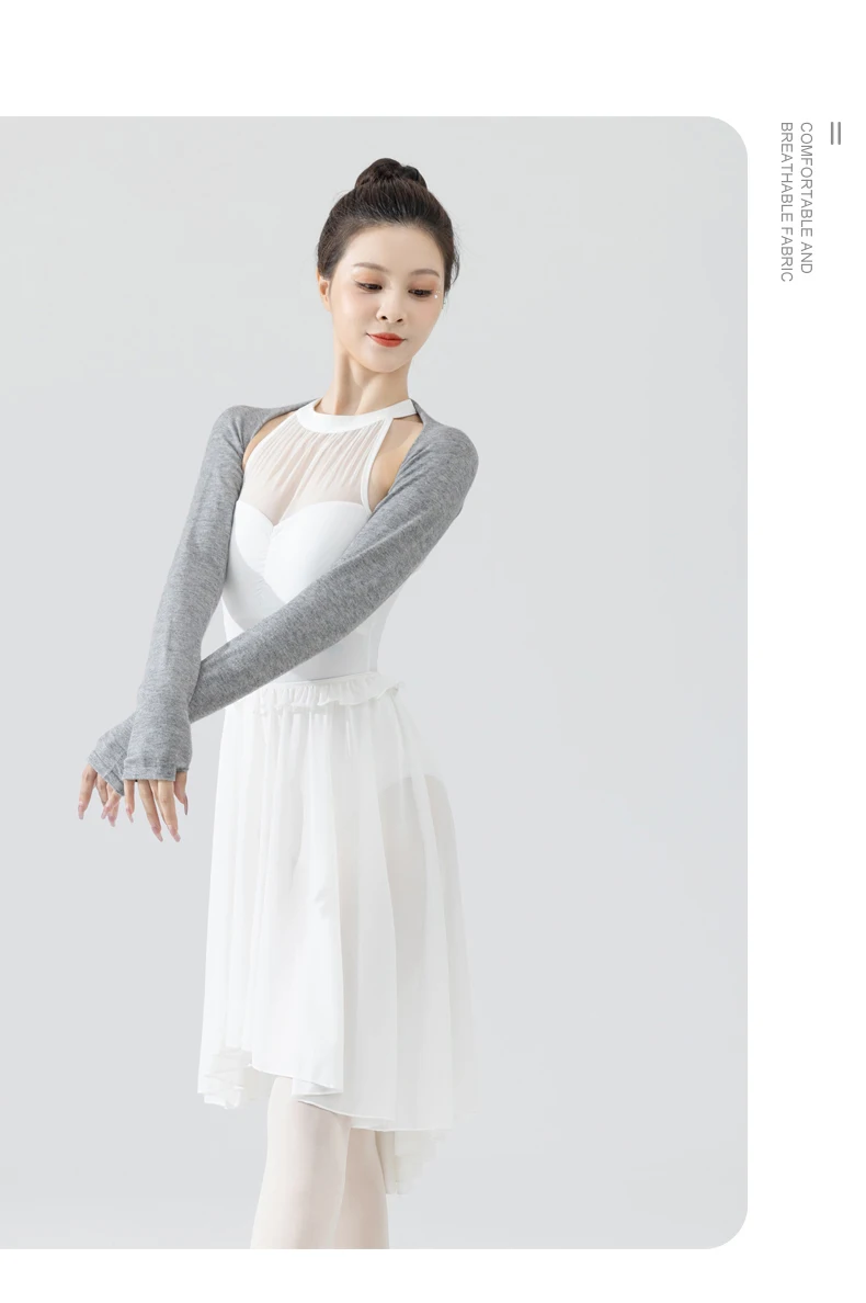 Nieregularna spódnica baletowa dla dorosłych kobiet, spódnica do ćwiczeń tańca chińskiego.