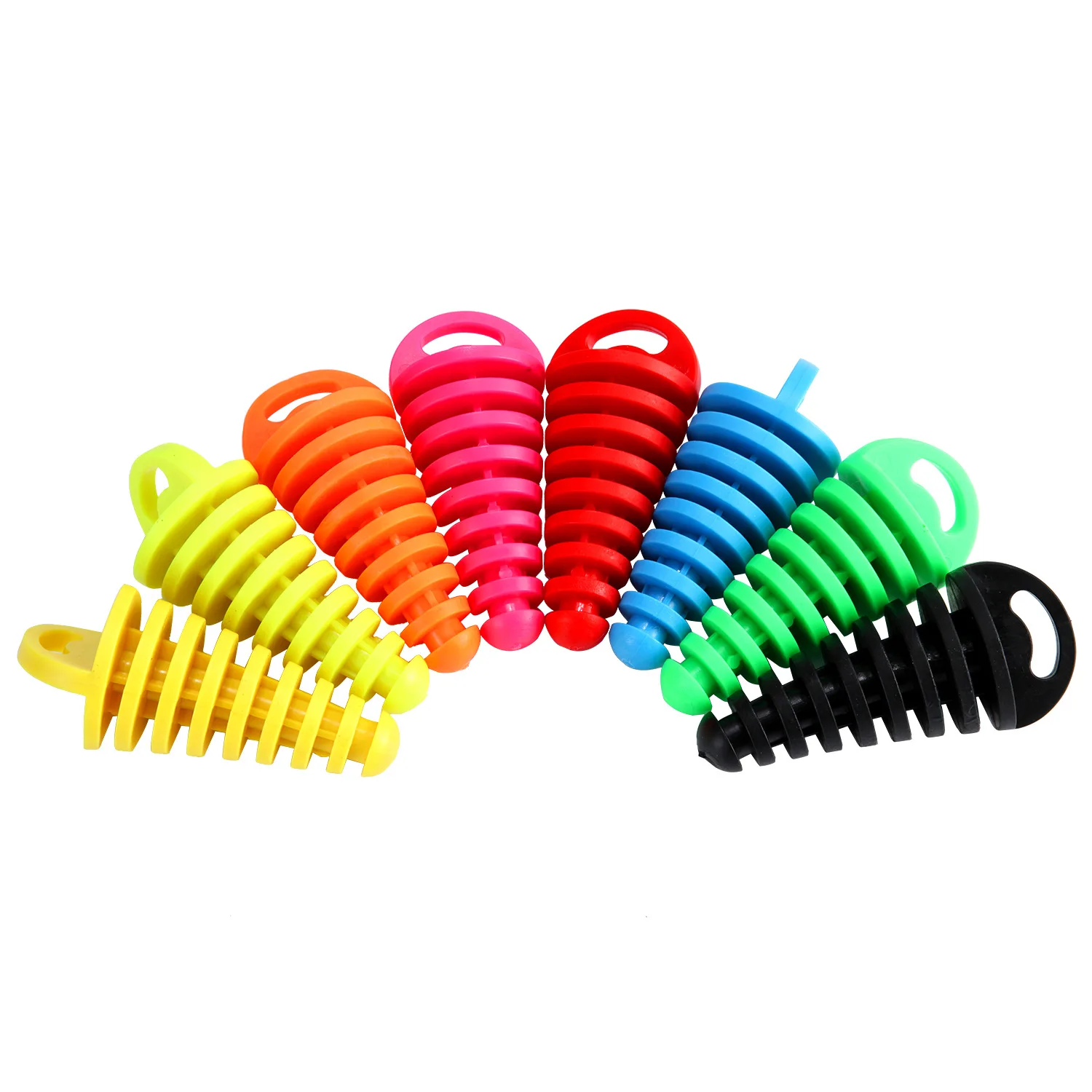 10pcs Off-Road Motorcycle Pvc Exhaust Plug Colorful Motorcycle Plug Exhaust Pipe Stopper Motocross Wash Pipe Protect Rubber