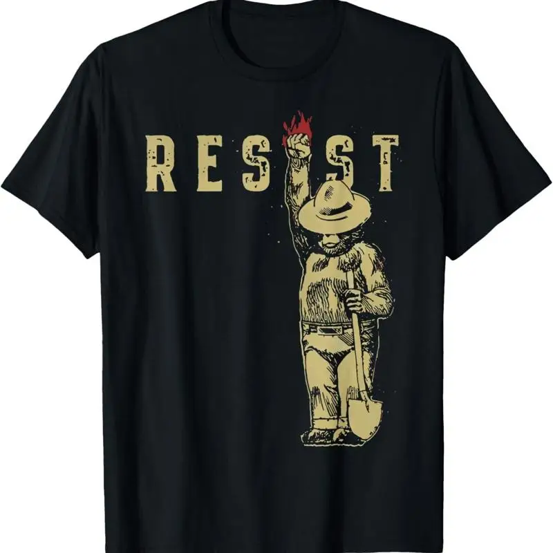 

Защитите наши национальные парки, устойчивая ретро винтажная футболка гризли унисекс