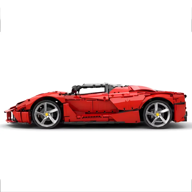 New MOC Technical Red Super Sprot Car Model Building Block Compatible 42143 Vehicle Brick Puzzle Toy Assembly Christmas Gift Kid