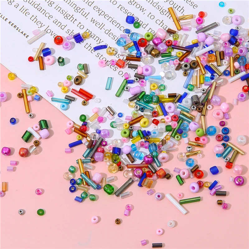 1.5-4.5MM Japan Miyuki Glass Seedbeads Mixed Round Bugle Delica Mix Randomly Colors and Size DIY Beading Work Accessories