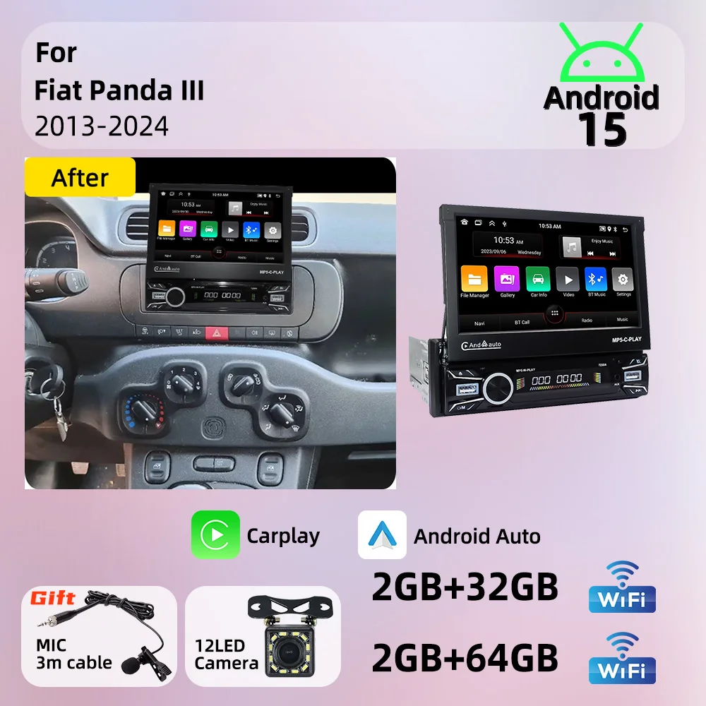 Android Radio 1Din Stereo 7