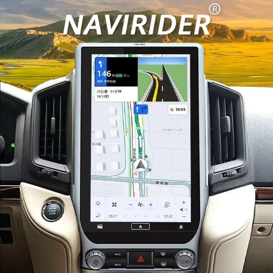NaviRider Android 13 1920*1080 2K Screen 13.8 inch For Toyota Land Cruiser 200 2017-2019 Stereo GPS Navi Video Player 256GB