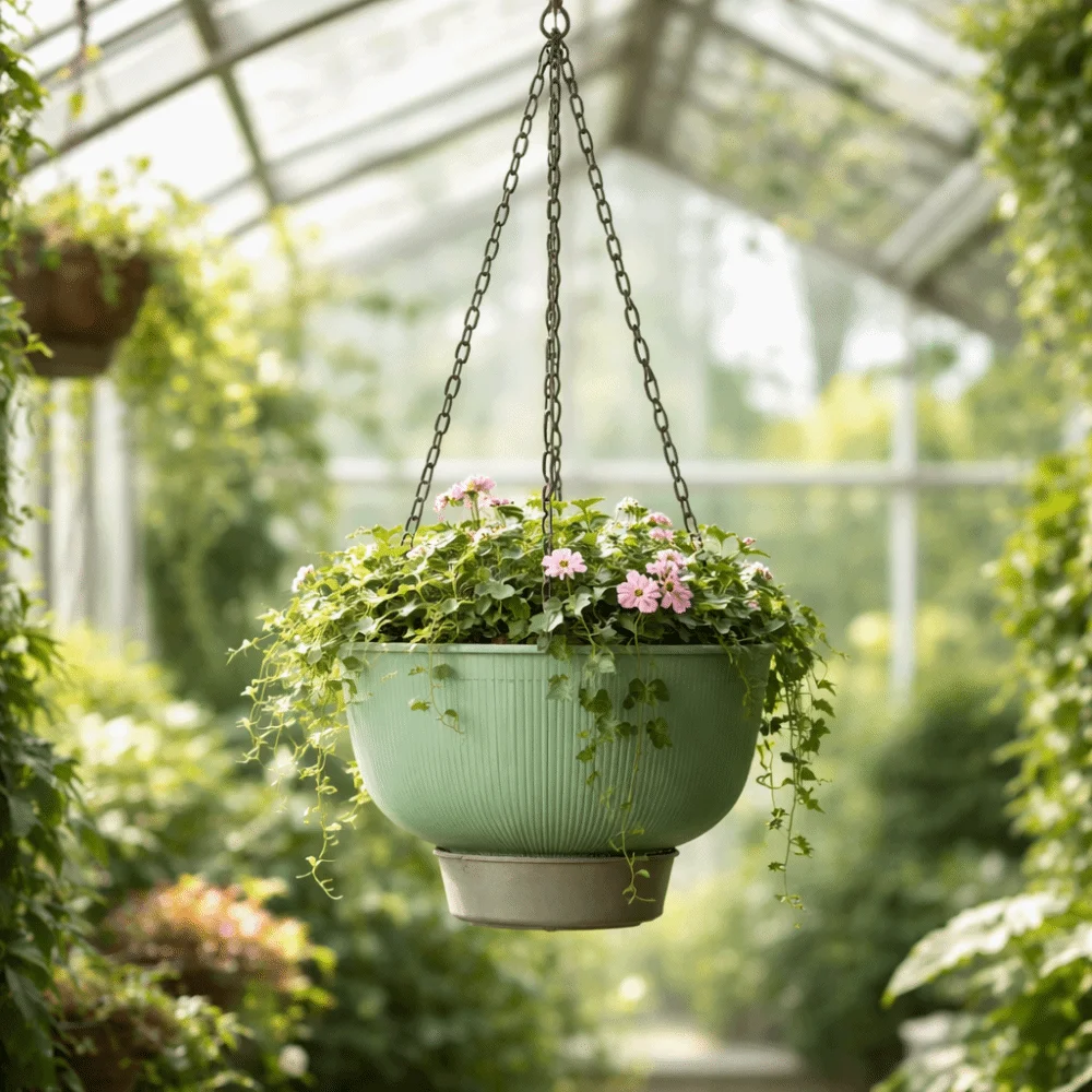 Thickened Self Watering Hanging Planters Chain Hooks Drainage Suspended Basket Detachable Base Large Capacity