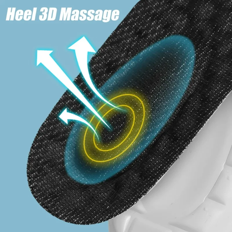 White Latex Sports Insoles for Men Women Sports Shoe Pads Shock Absorbing Elastic Insoles Gym Run Foot Orthopedic Insole Sole