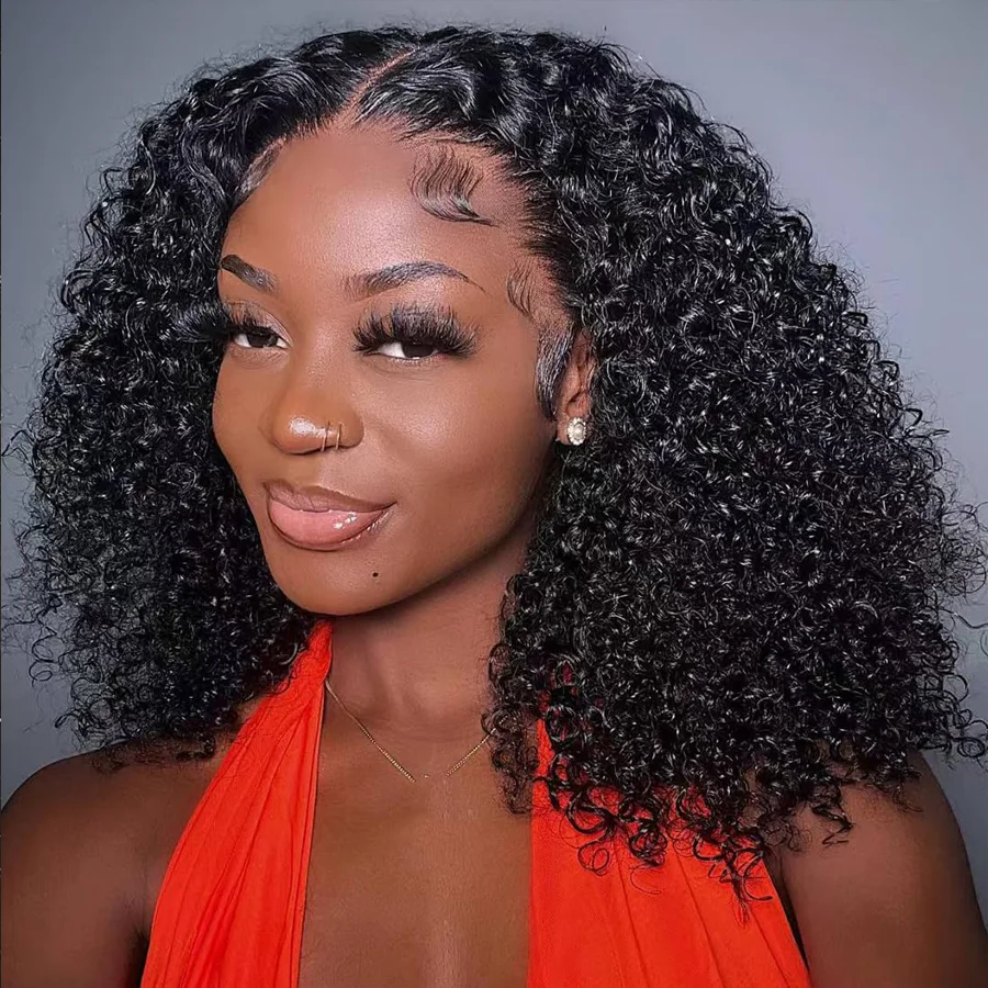 

Deep Wave Black Natural Color 200% High Density 40 Inches Long-length 360 5x5 13x6 13x4 HD Transparent Lace Frontal Wig Human Hair Wigs 1B Brazilian Hair Pre Plucked For Women