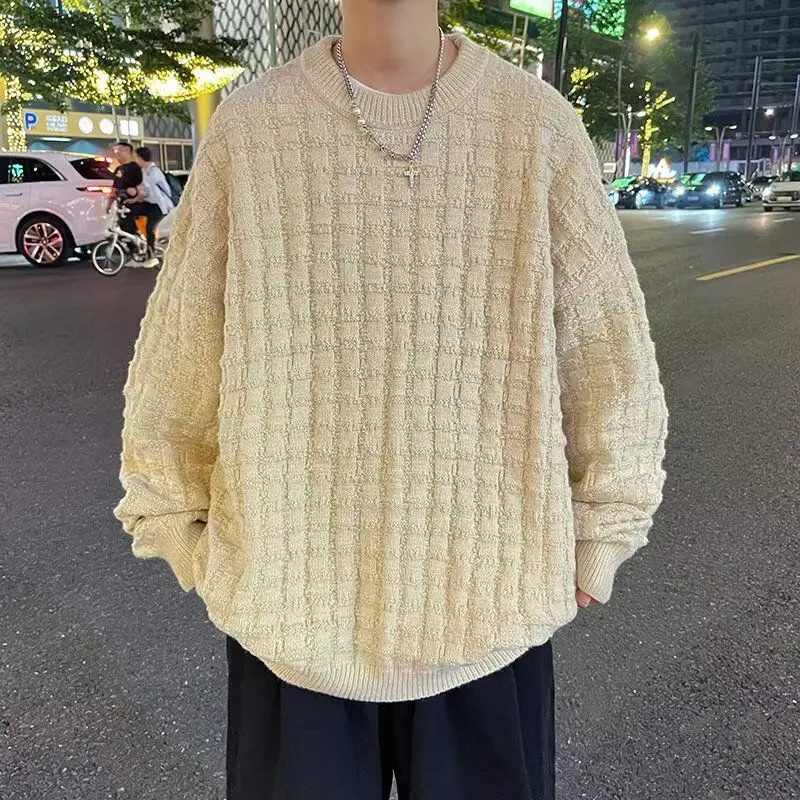 

Повседневный вязаный свитер в американском стиле ретро с v-образным вырезом, мужской цветной открытый кардиган из мягкого полиэстера, длинный зимний свет свеч