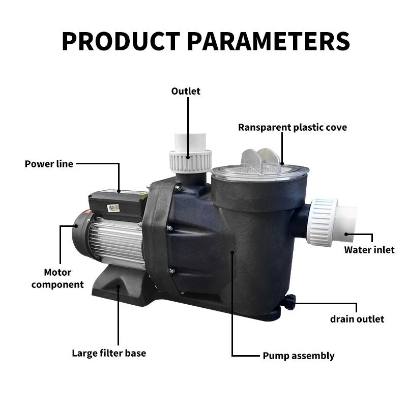2026 Single Phase Circulating Water Pump Three Phase 0.5hp 1hp 2hp Swim Pool Silent Water Pumppromote sales