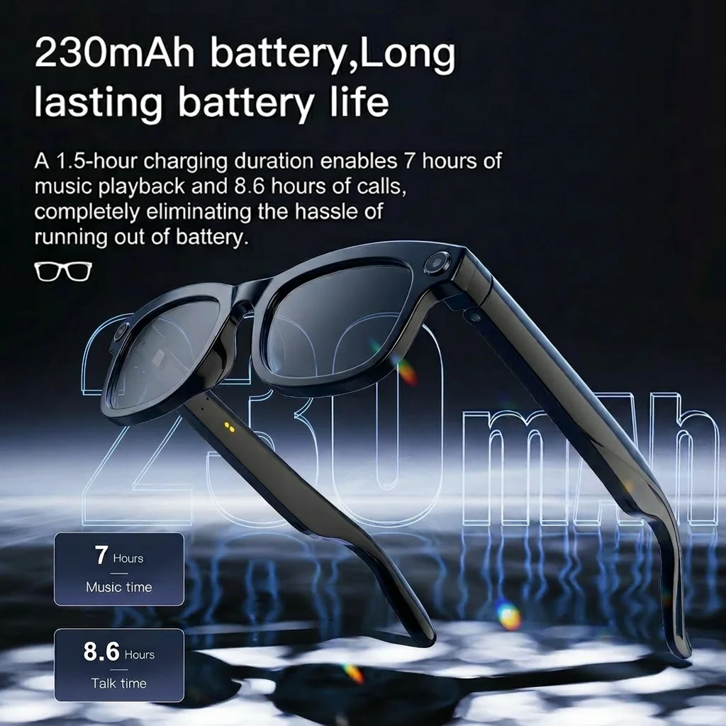 New Smart AI Glasses 1080P HD Video Record Camera ChatGPT Bluetooth Call 32GB ROM Language Translation Music Sunglasses