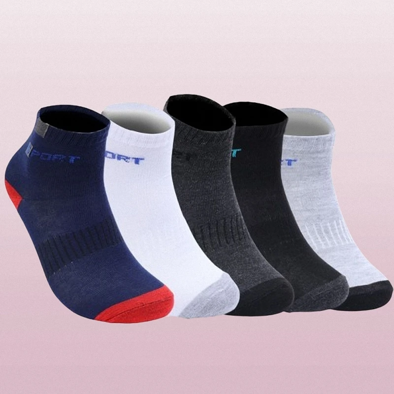 5 Pairs Fashion Soft High Elastic Middle Tube Stocking Breathable Male Womens Sports Running Socks High Quality Mens Cotton Sock