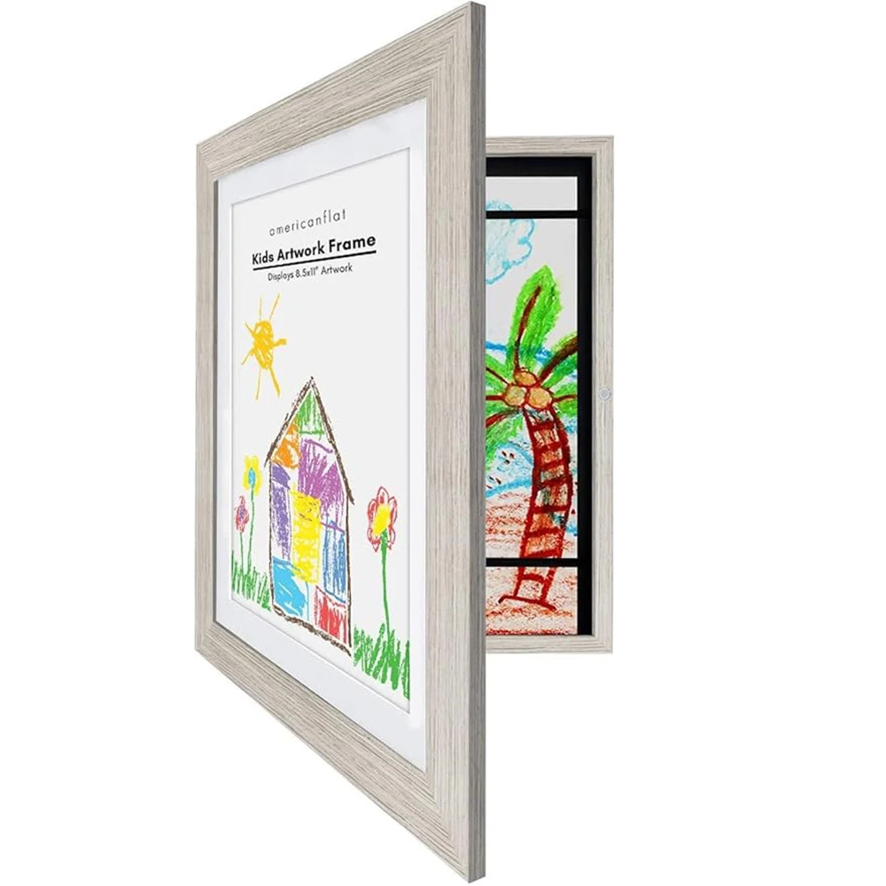 My Mini Masterpiece Art Frame for Kids, Front Loading Picture Frame, 8.5x11 with Mat, 10x12.5 without Mat